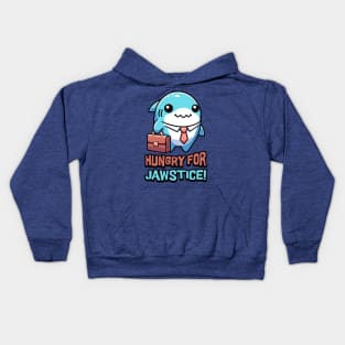 Hungry For Jawstice! Cute Shark Lawyer Pun Kids Hoodie